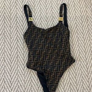 Fendi Zucca Swimsuit 
Size 38
Reversible to black
excellent condition